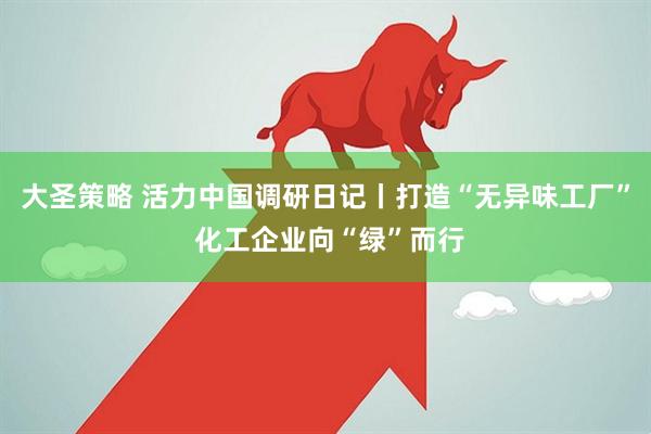 大圣策略 活力中国调研日记丨打造“无异味工厂” 化工企业向“绿”而行